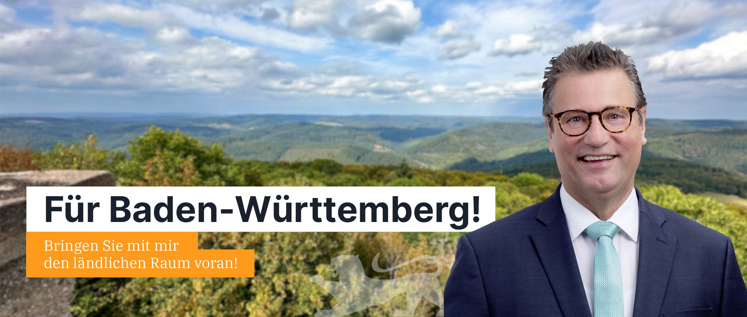 Ausblicke genießen und fördern mit Peter Hauk, MdL – hier vom Katzenbuckel aus. 